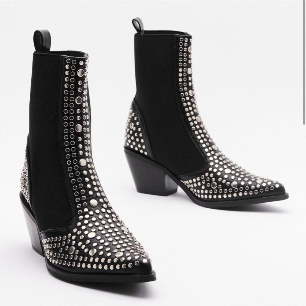 Studded Chelsea Western Boots